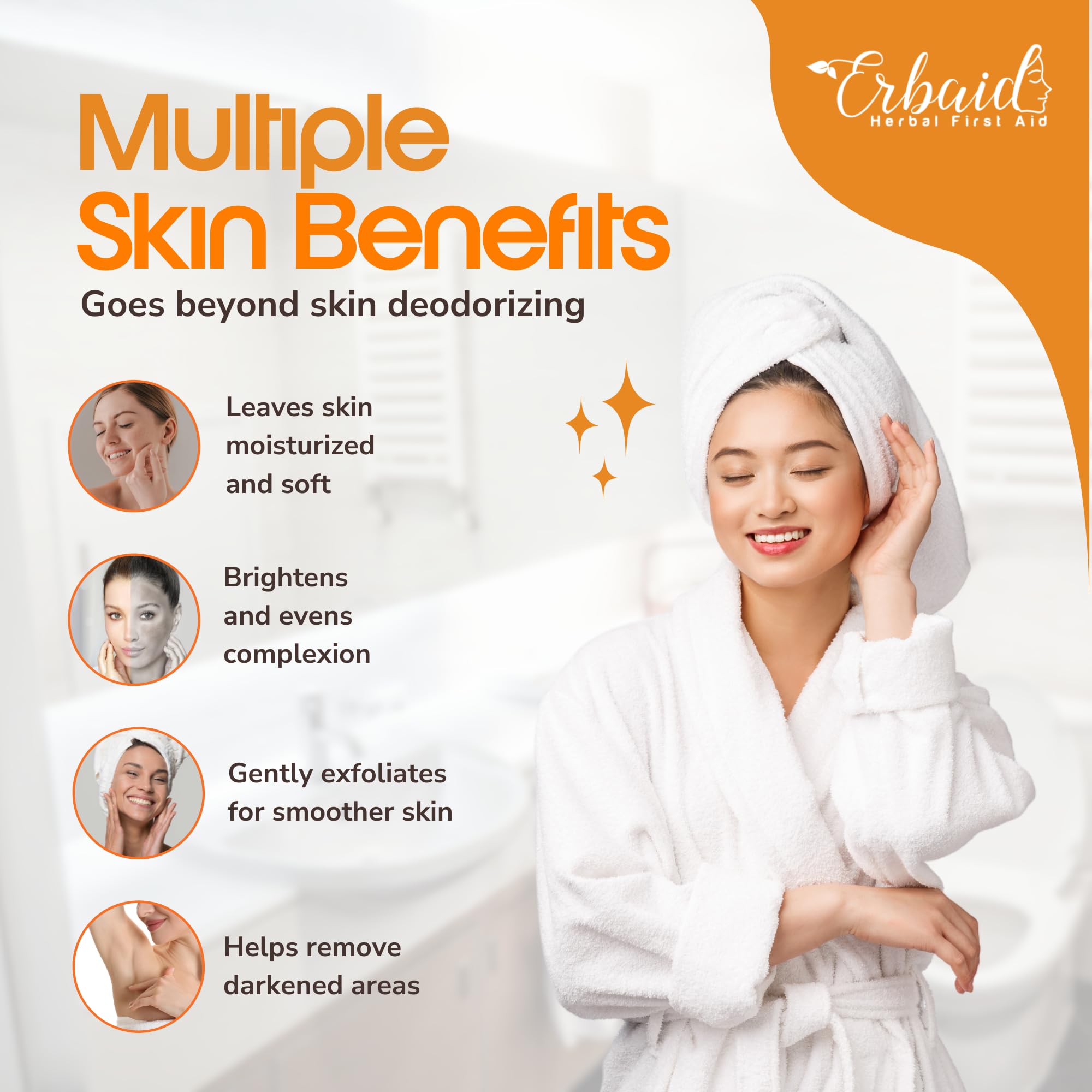 Healov Persimmon Body Wash for Body Odor Control – Natural Deodorant Soap for Eliminating Odor – Underarms, Intimate Inner Thigh, Bikini Area, Smelly Feet – Purifying Deodorizing Soap, Kids Safe